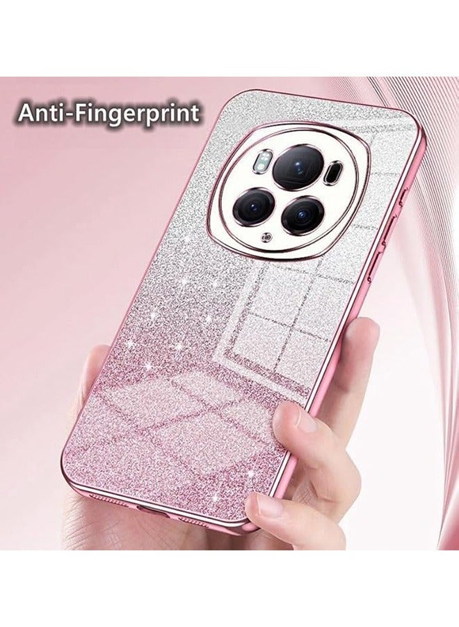Case for Honor Magic 6 Pro 5G, Soft TPU Thin Protective Phone Cover, Anti-Fall Drop Protection, Anti-Fingerprints, Shockproof Case for Honor Magic 6 Pro 5G (Glitter Pink)  - Image 3