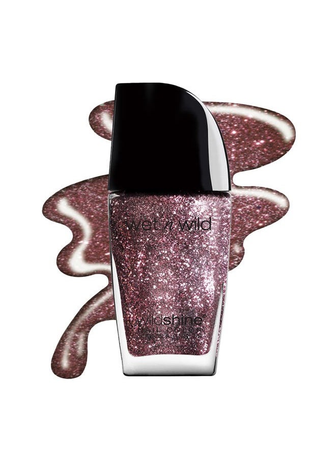 Wet N Wild Wild Shine Nail Polish, Glitter Purple Sparked, Nail Color  - Image 1