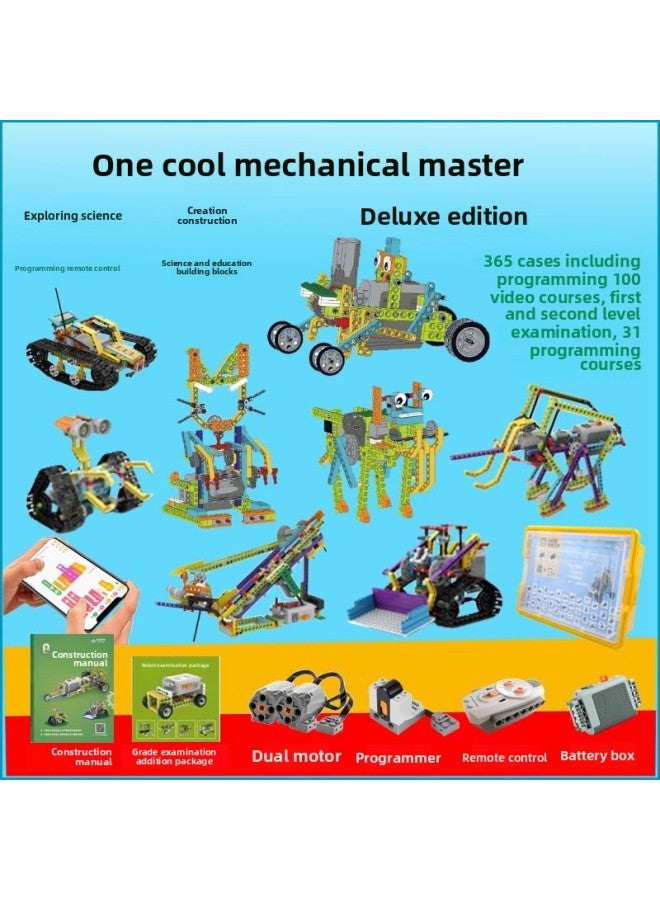 Cool Bit KJ002 Robot Course Learning Kit Compatible With Lego 9686 Power Mechanical Kit-Color:Mechanical Master Top Edition Delivers Remote Control 650 Particles-Specifications:9686 Kit  - Image 1