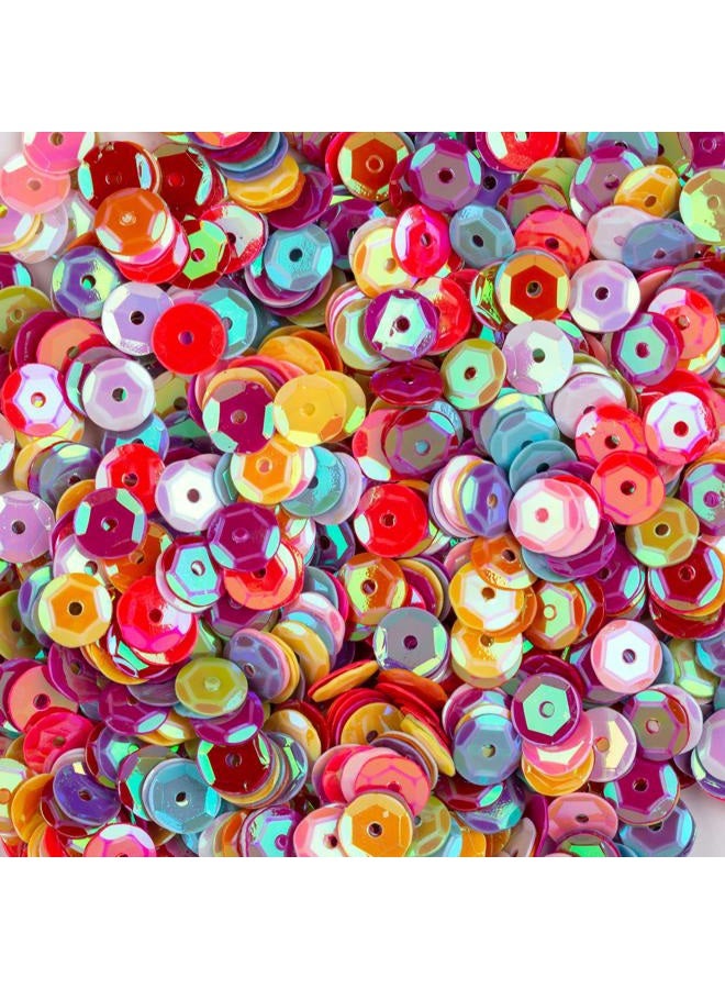 Crafare 6mm Loose Cup Sequins 32Colors 13000PCS Rainbow Sequin Bulk Iridescent Spangles Craft for Home Holiday DIY Arts Crafts - Image 3