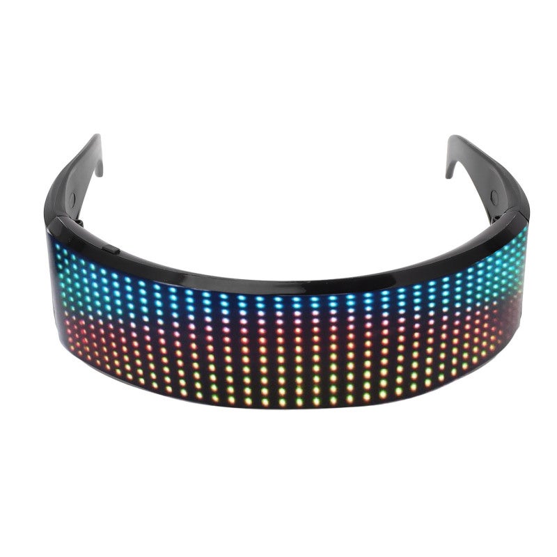 نظارات LED متوهجة: 432 مصباحاً LED عالي الإضاءة - نظارات تتحكم بها البلوتوث وتستجيب للصوت مع 4 أوضاع عرض قابلة للتخصيص عبر التطبيق للملابس المبتكرة والحفلات ومهرجانات الموسيقى والمناسبات - Image 3