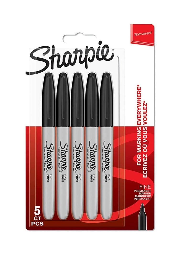 Sharpie 5-Piece Fine Tip Permanent Markers Set Black - pzsku/ZA536E01E3C40EACD7EEDZ/45/_/1680933730/43afa35d-a91b-417a-a8a4-41a11cd7cb0f