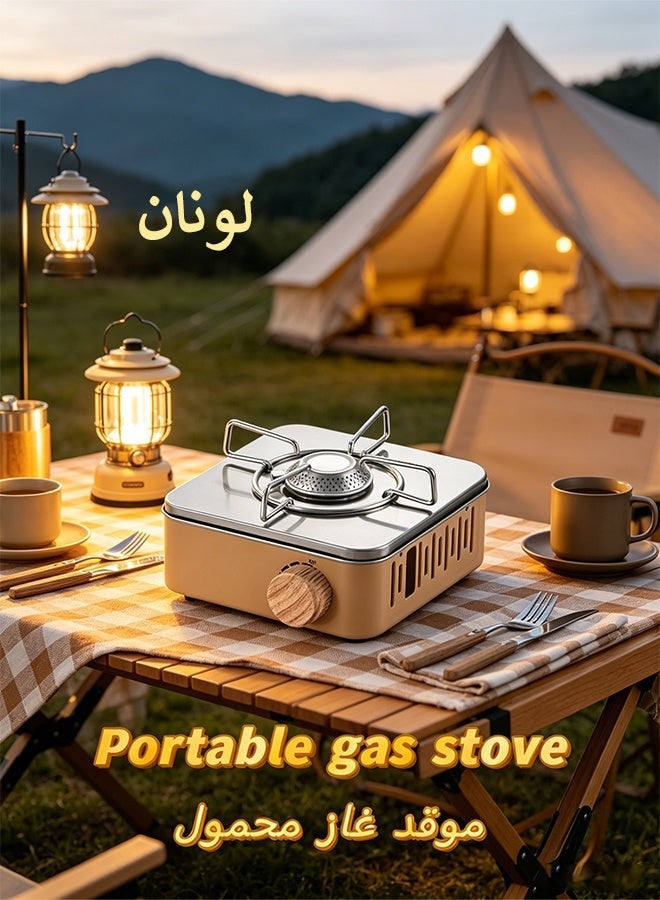 موقد غاز محمول وخفيف الوزن للغاية - موقد غاز كاسيت متعدد الوظائف للتخييم في الهواء الطلق وصيد الأسماك والطهي في الأماكن المغلقة، لا يحتاج إلى مصدر طاقة، مثالي لجميع مغامراتك - Image 1