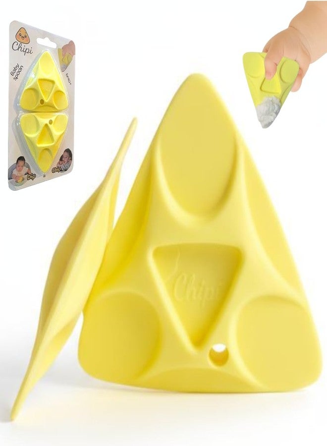 Chipi Baby Spoon - Smarter Baby Steps, First Stage Training, Self-Feeding Utensil, Easy Grip, Choke-Free, Soft Silicone, Pre-Spoon for Puree Toddler Baby Led Weaning (BLW), Essential 6 month - Image 1