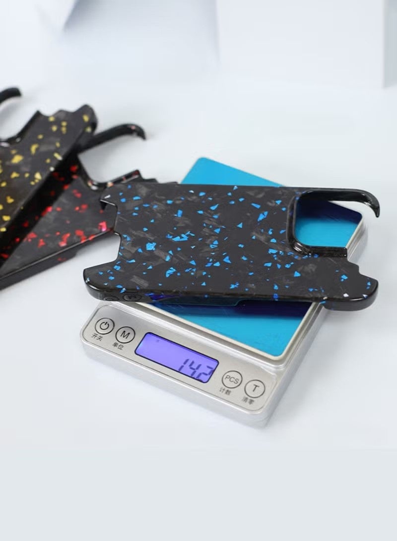 2025 Magnetic 100% Real Carbon Fiber Slim Dry Hard Pc Phone Cover Carbon Fiber Phone Case iPhone 16 Pro Max (Blue) - Image 5