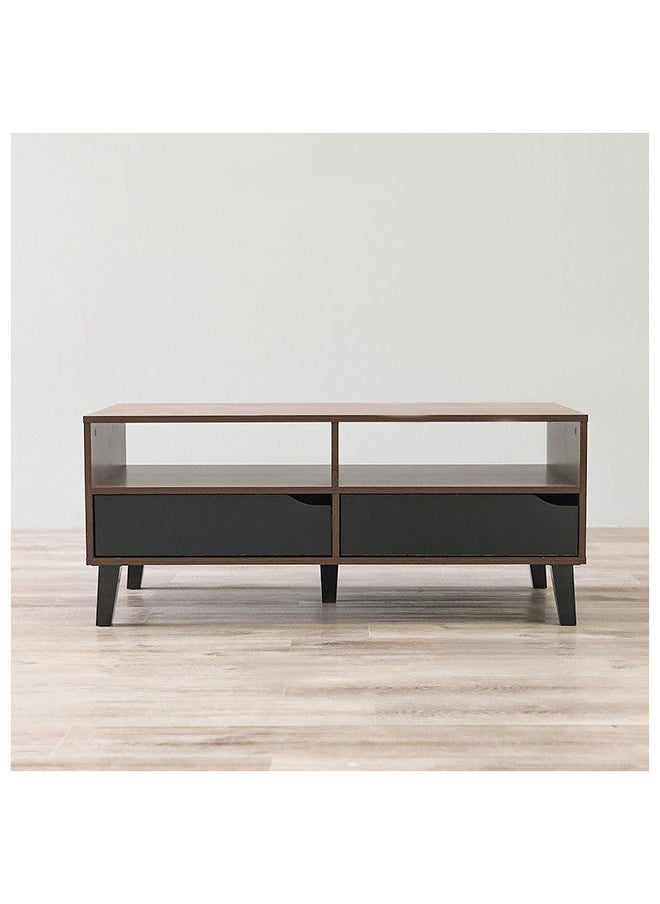 DANUBE HOME Jilly 2 Drawer Coffee Table Multifunctional Living Room Desk Space Saving Center Table Modern Design Furniture For Home Living Room L 110 x W 55 x H 47 cm Columbia/Black  - Image 4