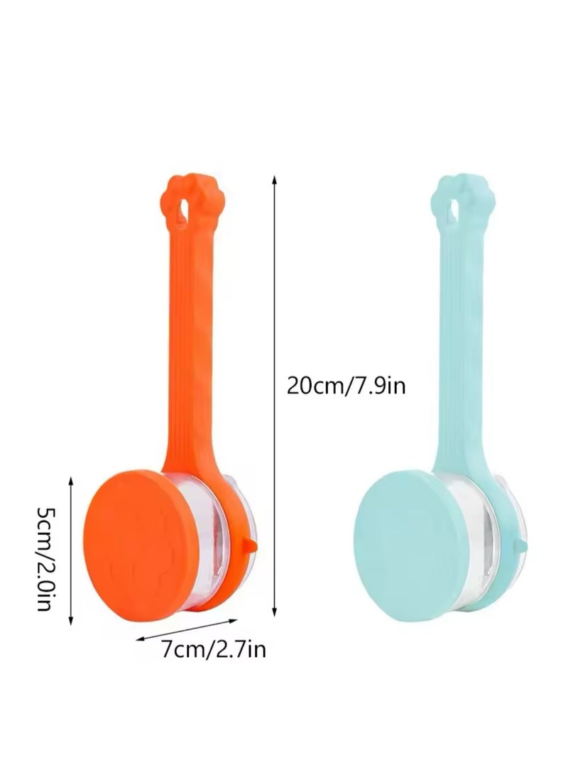 BLUE CORAL Multifunctional Peeling Knife With Storage Box Manual Apple Peeling Cutter Portable Veggie Potatoes Peelers Kitchen Accessories (2-Pack Orange/Mint Green)  - Image 2