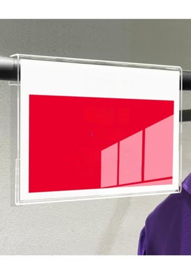 Eckek Acrylic Sign Holder Price Tag Displays Sign Holder Ads Display Stand for Retail Store Clothing Price - Image 2