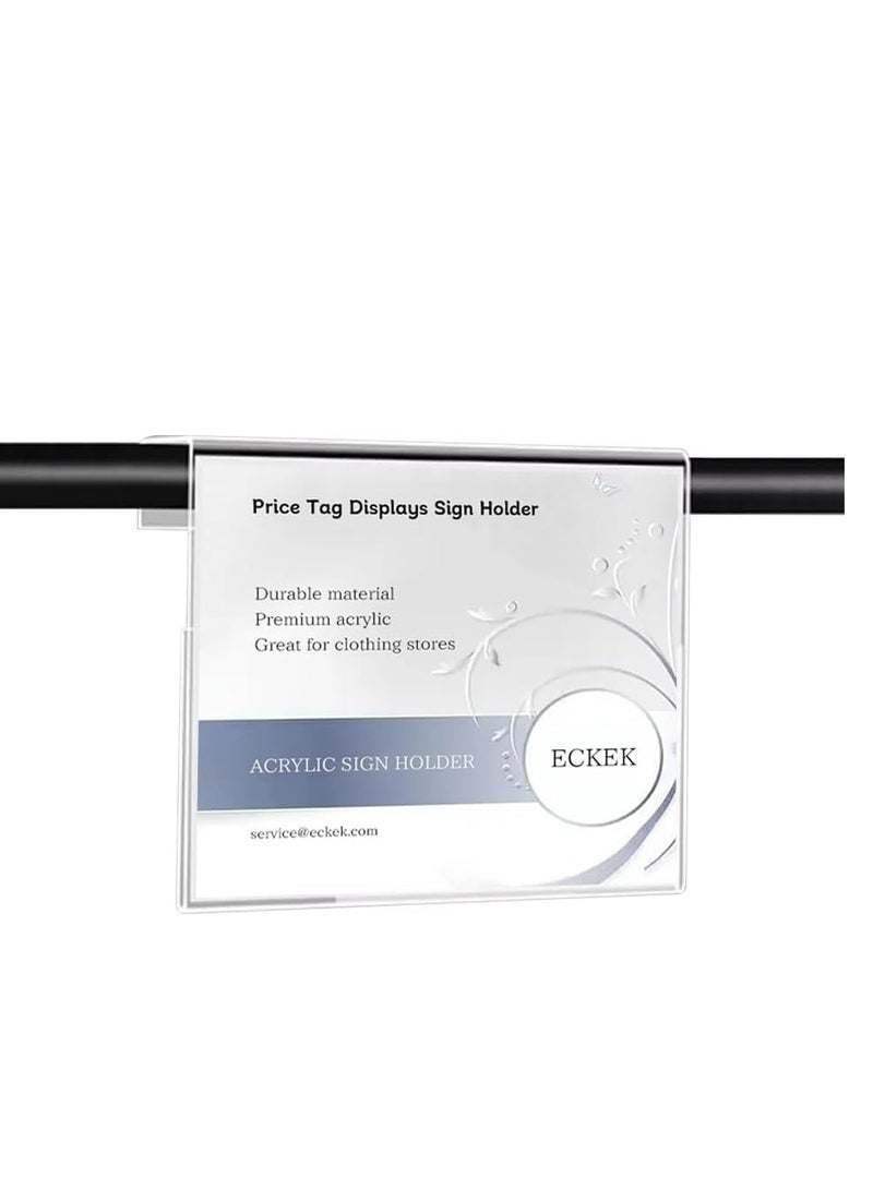Eckek Acrylic Sign Holder Price Tag Displays Sign Holder Ads Display Stand for Retail Store Clothing Price - Image 1