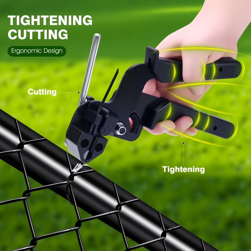 Balabulala Black Metal Zip Ties with Stainless Steel Cable Tie Gun for Fastening and Cutting Metal Cable Ties, with 100pcs 11.8inch Uv Resistant Steel Zip Ties for Chain Link Fence, Exhaust Pipe - Image 4