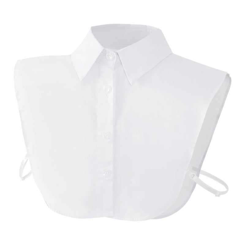 Yymobt Fake Collar Detachable Dickey Collar Faux False Collar Blouse Half Shirt Collars Tops for Women Daily Graduation Halloween White - Image 1