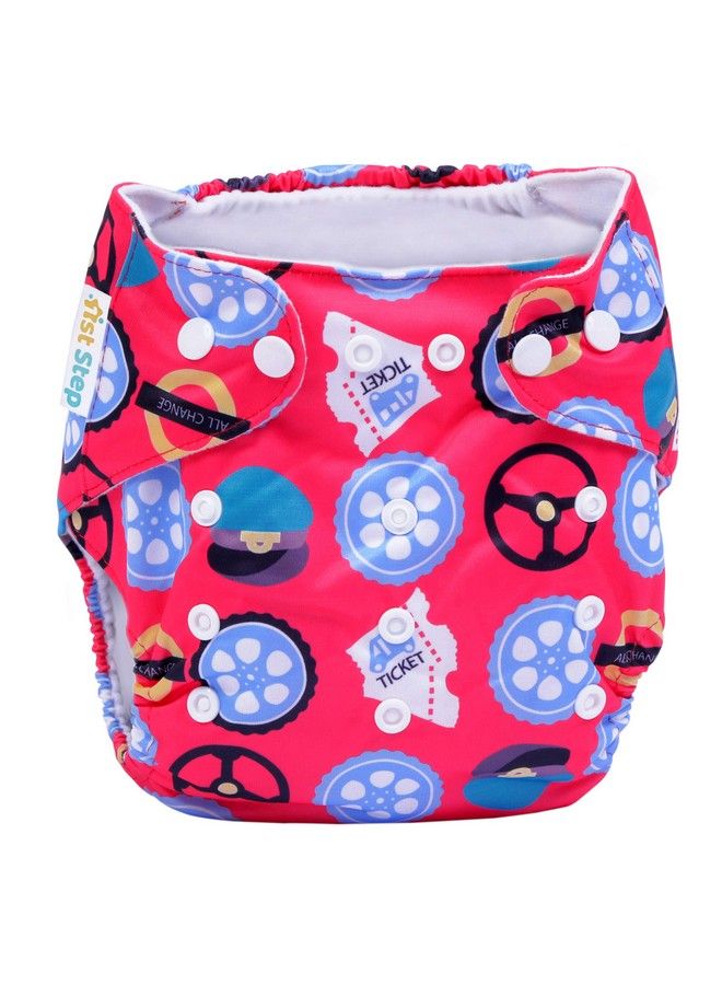 1st Step Size Freesize Adjustable Washable And Reusable Diaper With Diaper Liner (Wheels) - Image 3