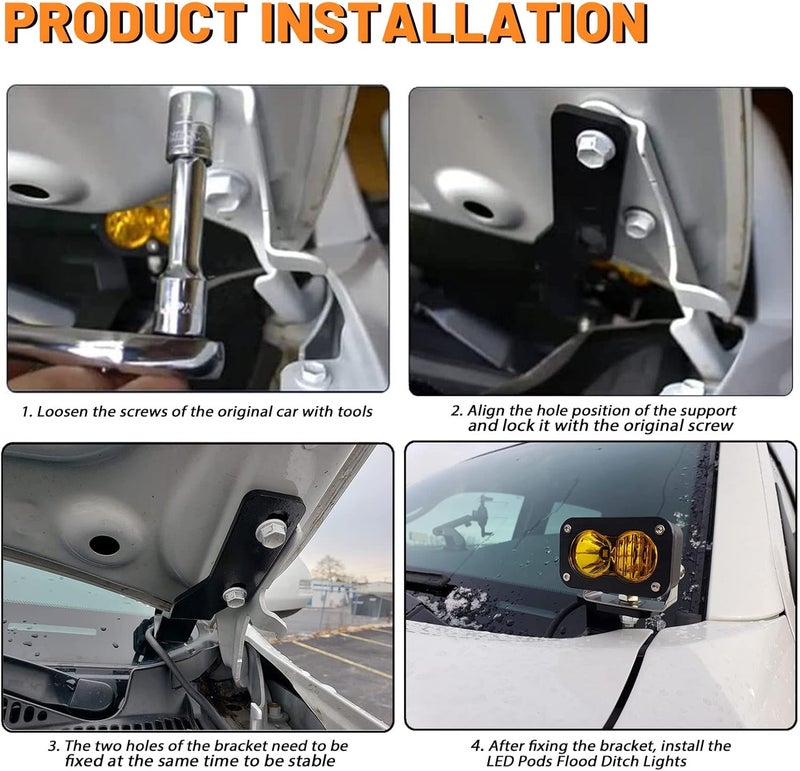 KEEGTBOX مجموعة تركيب مصباح LED لفتحة غطاء المحرك KEEGTBOX - Image 3