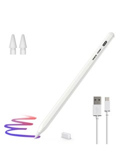 روك بو قلم ستايلس لجهاز iPad مع رفض الكف ، قلم نشط متوافق مع (2018-2022) iPad Pro 11 & 12.9 inch ، iPad 9th / 8th / 7th / 6th Gen ، iPad Air 5th / 4th / 3rd Gen ، iPad Mini 6th / 5th White  - Image 1
