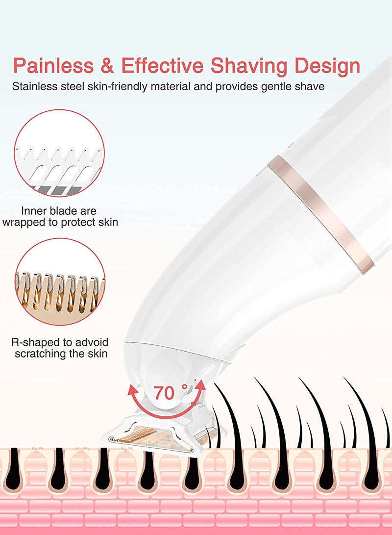 Sharpdo Facial Hair Removal for Women, 4 in 1 Electric Razor for Women, Painless Eyebrow Trimmer Bikini Trimmer Hair Remover Kit for Face, Eyebrow, Nose, Arms, Legs and Pubic Hair USB Rechargeable & Portable - Image 5