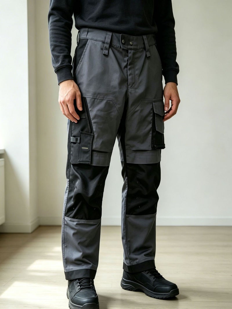 YANWEN Labor Protection Pants with Three-Dimensional Pockets, Multi-Pocket Reinforced Pants, Construction Workwear  Pants, - Image 1