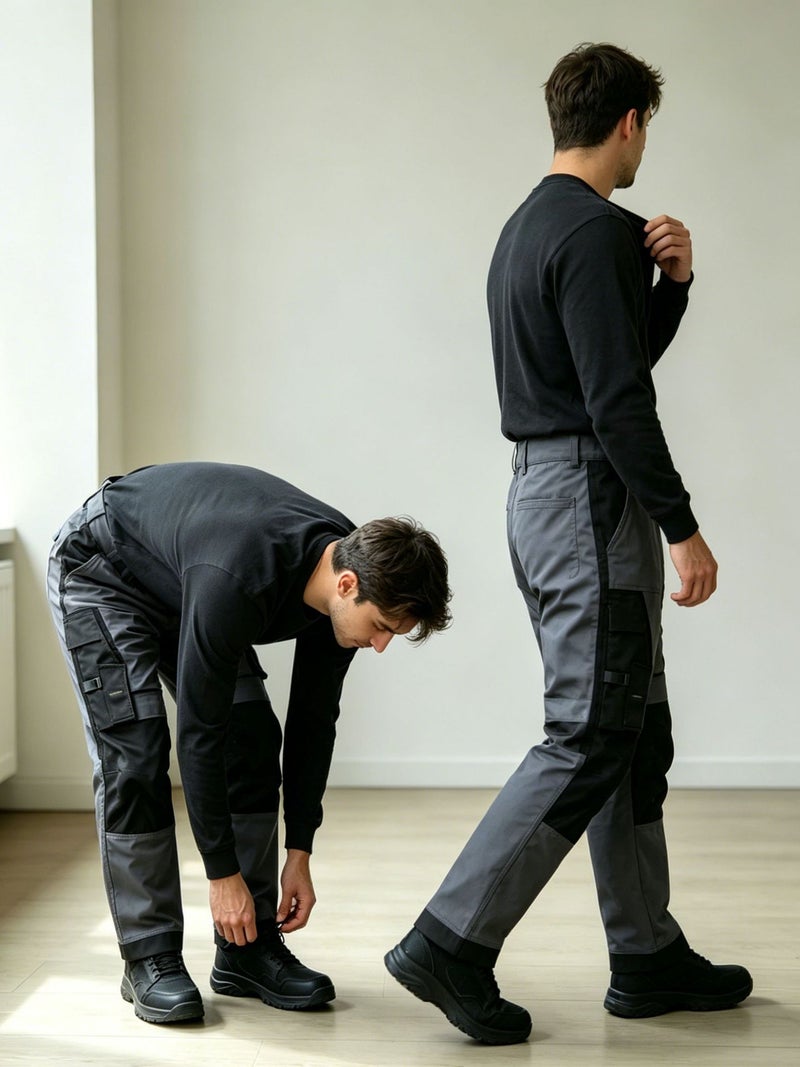 YANWEN Labor Protection Pants with Three-Dimensional Pockets, Multi-Pocket Reinforced Pants, Construction Workwear  Pants, - Image 2