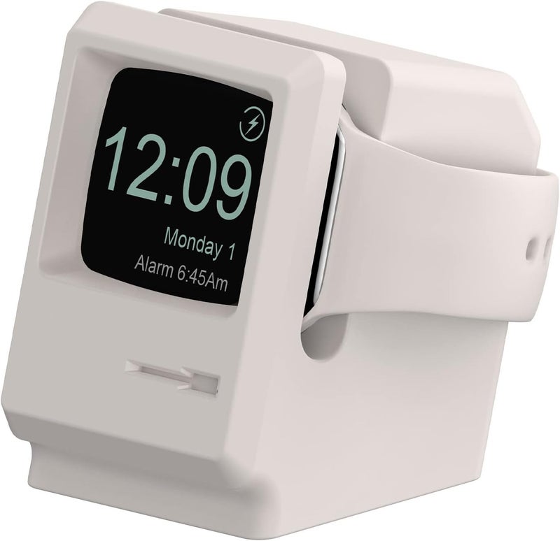 ® Apple Watch Stand, Non-Slip Charging Dock Compatible with iWatch Series Ultra/9/8/SE2/7/6/SE/5/4/3/2/1, Stable Base Magnetic Holder, Nightstand Mode, Classic 1998 iMac-Inspired Design