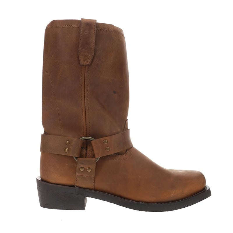 Dingo Mens Dean Harness Square Toe Pull On Motorcycle Casual Boots Mid Calf Brown Size 95 D