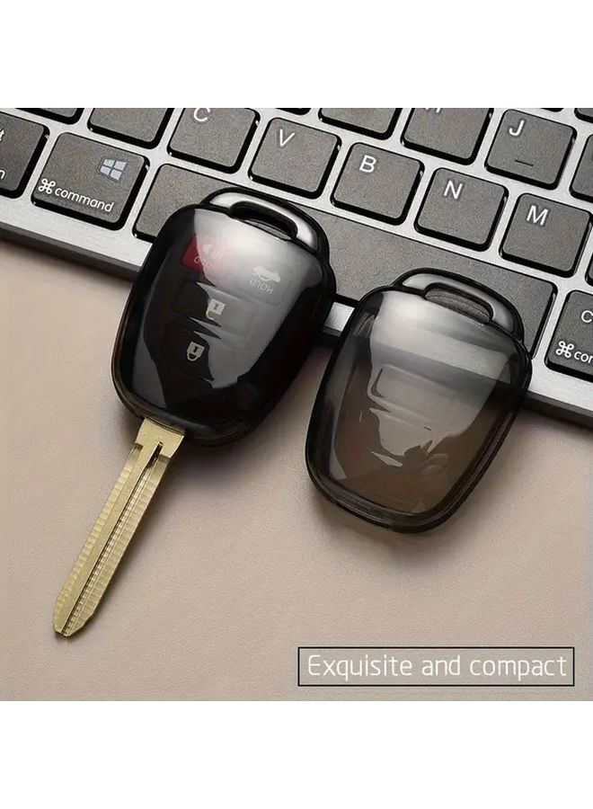 غطاء شفاف لمفتاح السيارة مع مشبك حلقة أنيق للحماية الكاملة - Image 5