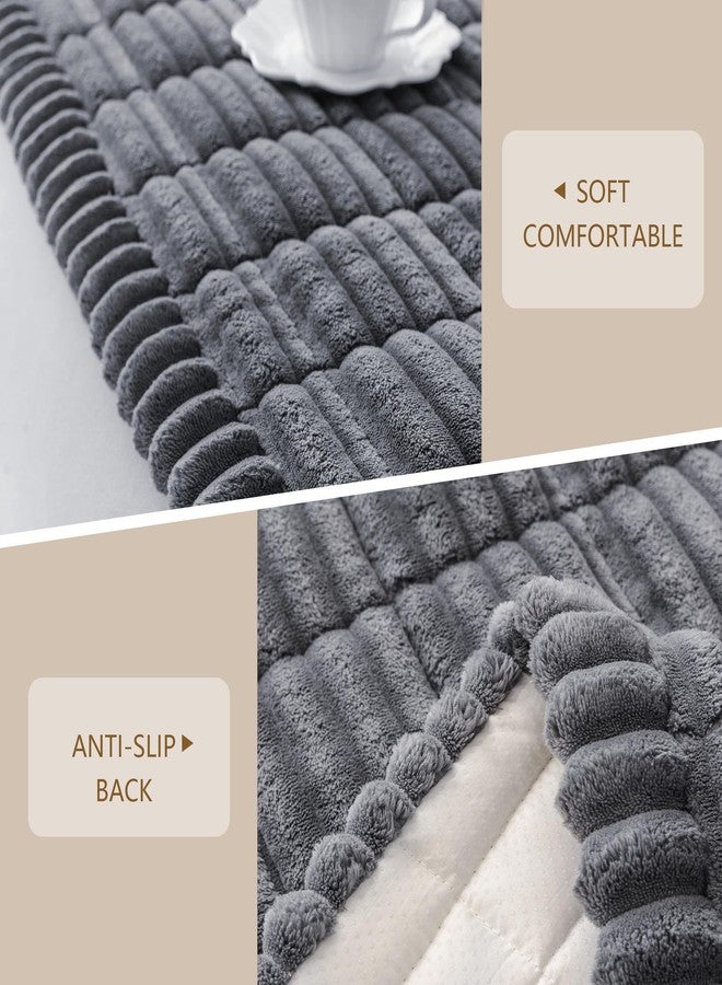 MEETSKY Couch Cover for Dogs Washable, Non Slip Couch Covers for 3 Cushion Couch Sofa Pet Friendly, Soft Sofa Cover Furniture Protector Covers, Dog Mat for Couches, Dark Grey, 27.6" x 70.9" - Image 3