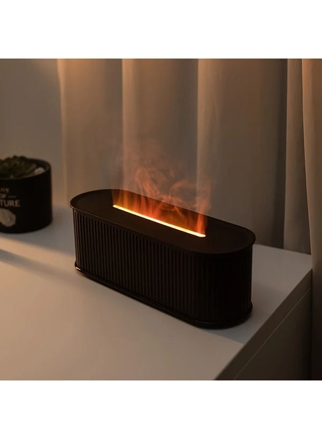 آلة لهب محاكاة سوداء مع ضوء قابل للتعتيم وناشر عطور لليوغا والتأمل - Image 1