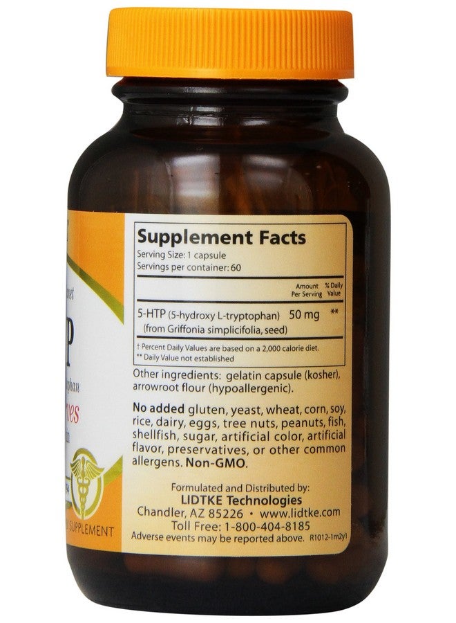 Lidtke Lidtke Technologies Diet Supplement 5- HTP Capsules, 60 Count - Image 3
