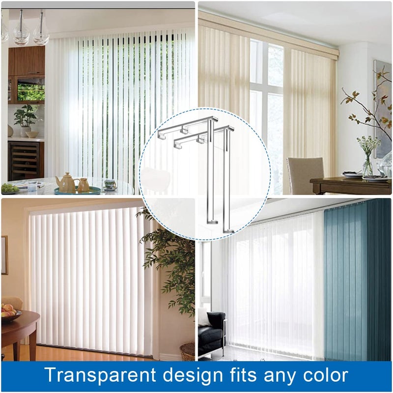lofrcin 3.5 Inch Vertical Blind Valance Clip  Clear Plastic Valance Clip  Vertical Blind Hidden Installation Bracket  Vertical Blinds Replacement Part(8PCS) - Image 2