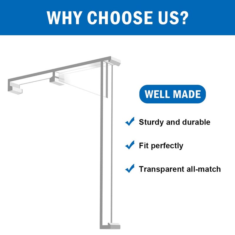 lofrcin 3.5 Inch Vertical Blind Valance Clip  Clear Plastic Valance Clip  Vertical Blind Hidden Installation Bracket  Vertical Blinds Replacement Part(8PCS) - Image 4