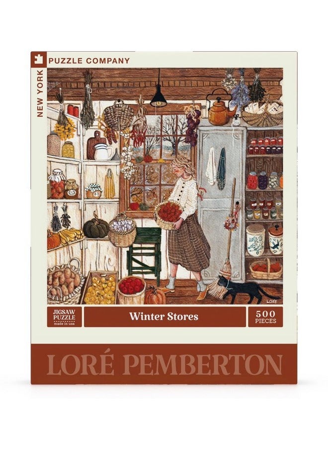 New York Puzzle Company - Loré Pemberton Winter Stores - 500 Piece Jigsaw Puzzle For Family Game Nights By Loré Pemberton  - Image 3