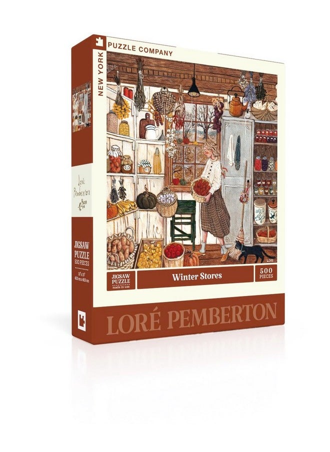 New York Puzzle Company - Loré Pemberton Winter Stores - 500 Piece Jigsaw Puzzle For Family Game Nights By Loré Pemberton  - Image 2