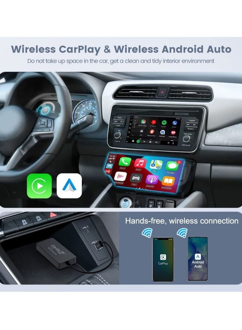 Carlinkit Wireless CarPlay Android Auto For Android Car Radio Screen Mirroring Steering Wheel Controls Plug And Play Fit For Aftermarket Head Unit With Android 4.4 or Above