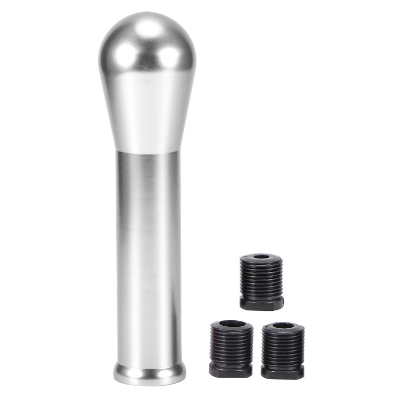 15cm/5.9in Manual Automatic Shift Knob Gear Stick Aluminum Alloy Accessory Universal for CarSilver - Image 1