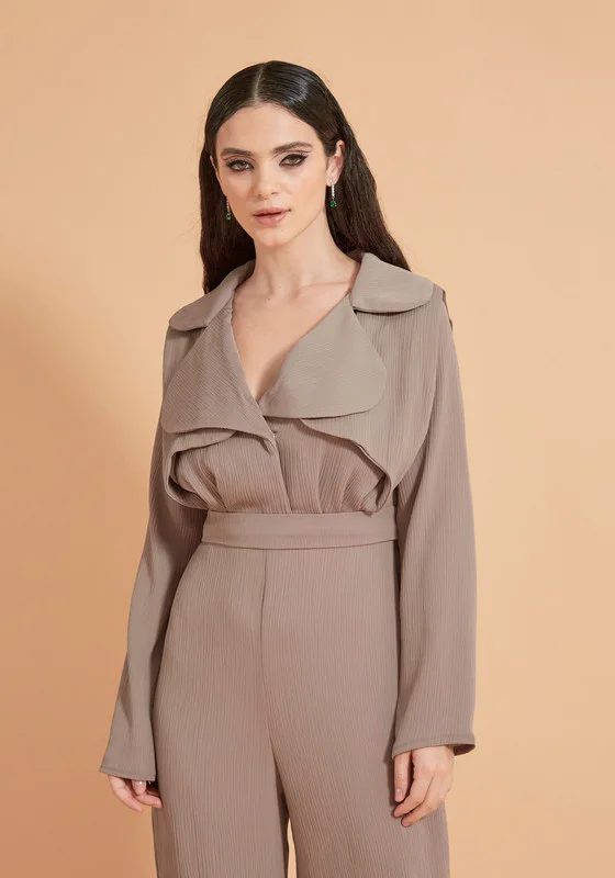Thouq Relaxed Notched Collar Jumpsuit