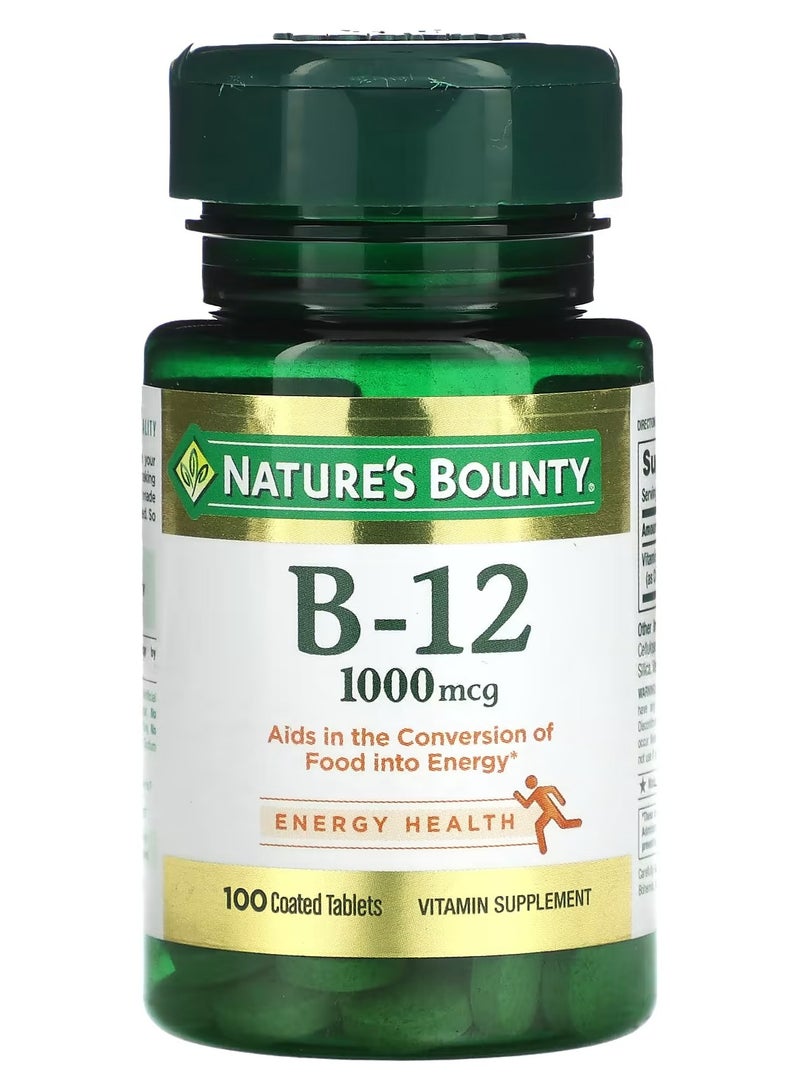 NATURE'S BOUNTY Vitamin B12 1,000 mcg 100 film coated tablets - Image 1