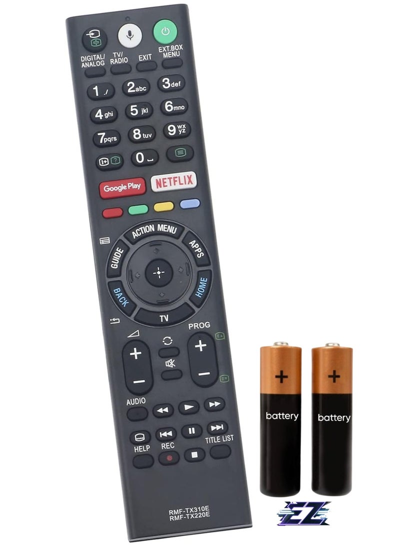 ELTRAZONE Remote Control RMF-TX220E sub RMF-TX310 Fits Sony Bravia OLED TV KD-65AF8 KD-55AF8 KD-65AF8 - AEP KD65AF8 KD65AF8 KD65AF8BAEP KD-55XF8596 KD- 5XF855XF888 KDL-49WF805 with battery - Image 1