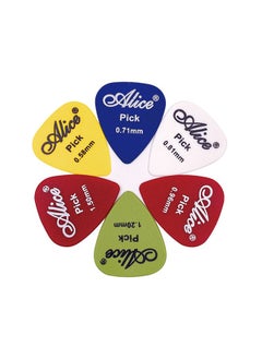 أليس 100 قطعة أليس ماتي المضادة للانزلاق الصوتية الغيتار الكهربائي يختار Plectrum 6 سمك 0.58/0.71/0.81/0.96/1.20/1.50 مللي متر مع اختيار صندوق تخزين  - Image 3