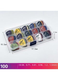 أليس 100 قطعة أليس ماتي المضادة للانزلاق الصوتية الغيتار الكهربائي يختار Plectrum 6 سمك 0.58/0.71/0.81/0.96/1.20/1.50 مللي متر مع اختيار صندوق تخزين  - Image 2