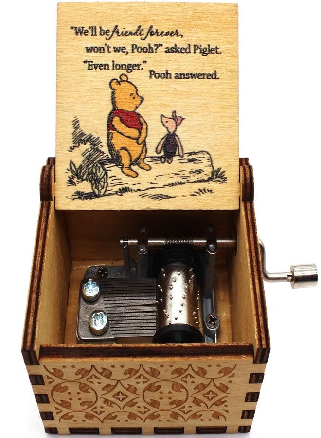 ukebobo Wooden Music Box - The Pooh Saying Music Box, Gift for Friend, Cousins, BFF, New Year's Gifts- 1 Set - Image 2
