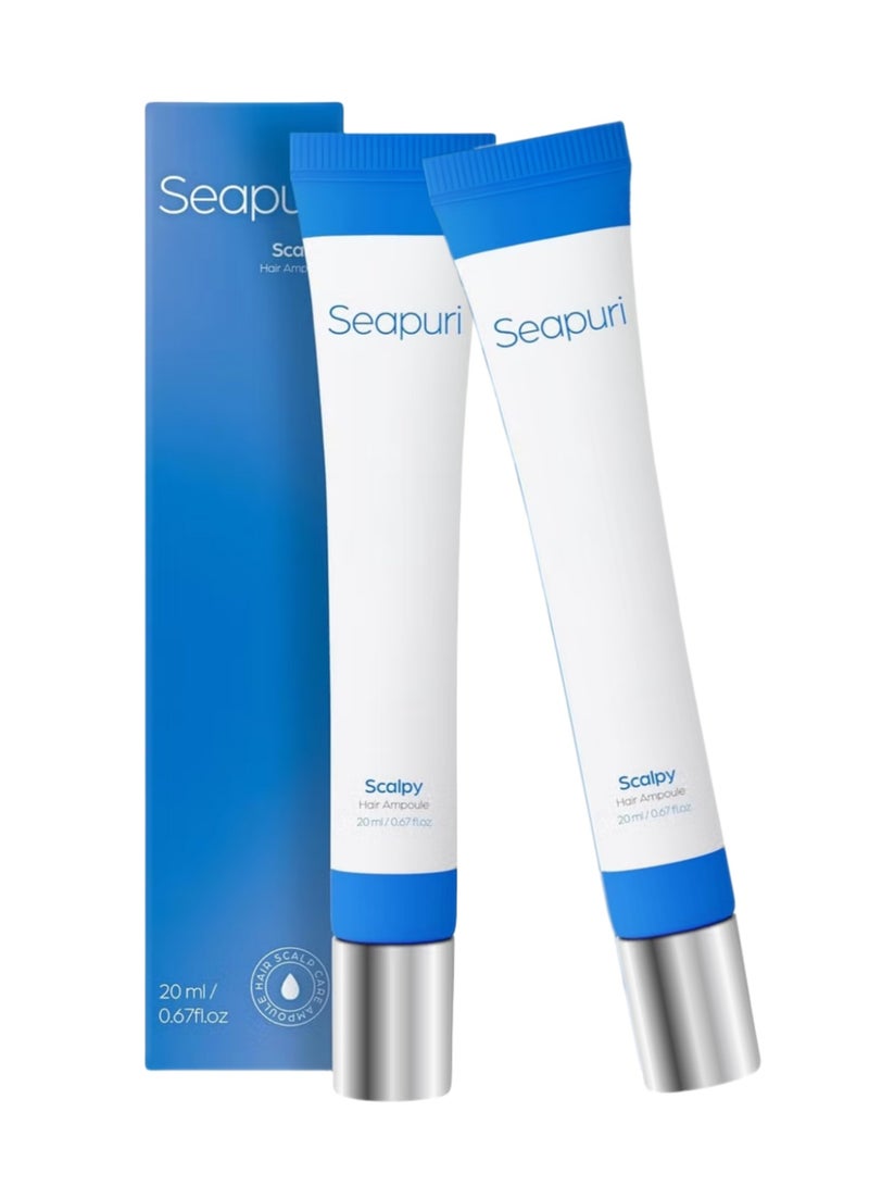 2-PACKS Topical Hair Growth Treatment with Scalphy Viral Effect for Hair Loss, Thinning and Retrieving Hairline,Scalp Massager with Cooling Roller Ball for Men and Women,Hair Regeneration 20g*2 - Image 1