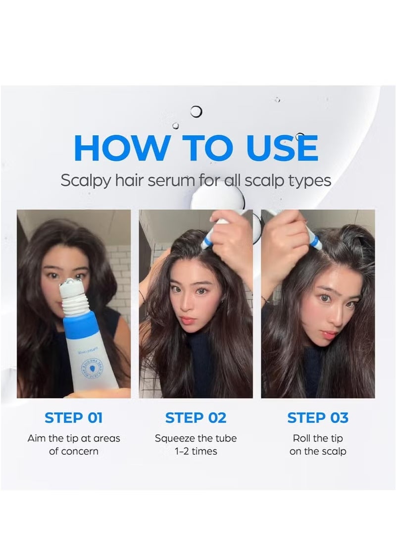 2-PACKS Topical Hair Growth Treatment with Scalphy Viral Effect for Hair Loss, Thinning and Retrieving Hairline,Scalp Massager with Cooling Roller Ball for Men and Women,Hair Regeneration 20g*2 - Image 4