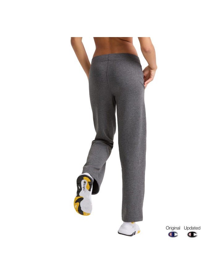 Champion Powerblend Fleece Pants, Women's Soft Sweatpants, Women's Fleece Sweatpants, 31", Granite Heather, XL - Image 2