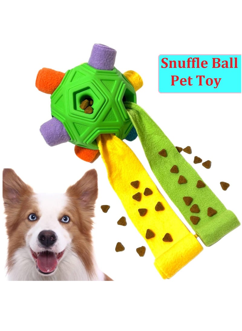 Upgraded Interactive Ball Dog Toys Unbreakable, Portable Dog Enrichment Chew Toys Encourage Foraging Skills Training Puzzle Feeders Toy for Small Medium Dogs (Green) - Image 1