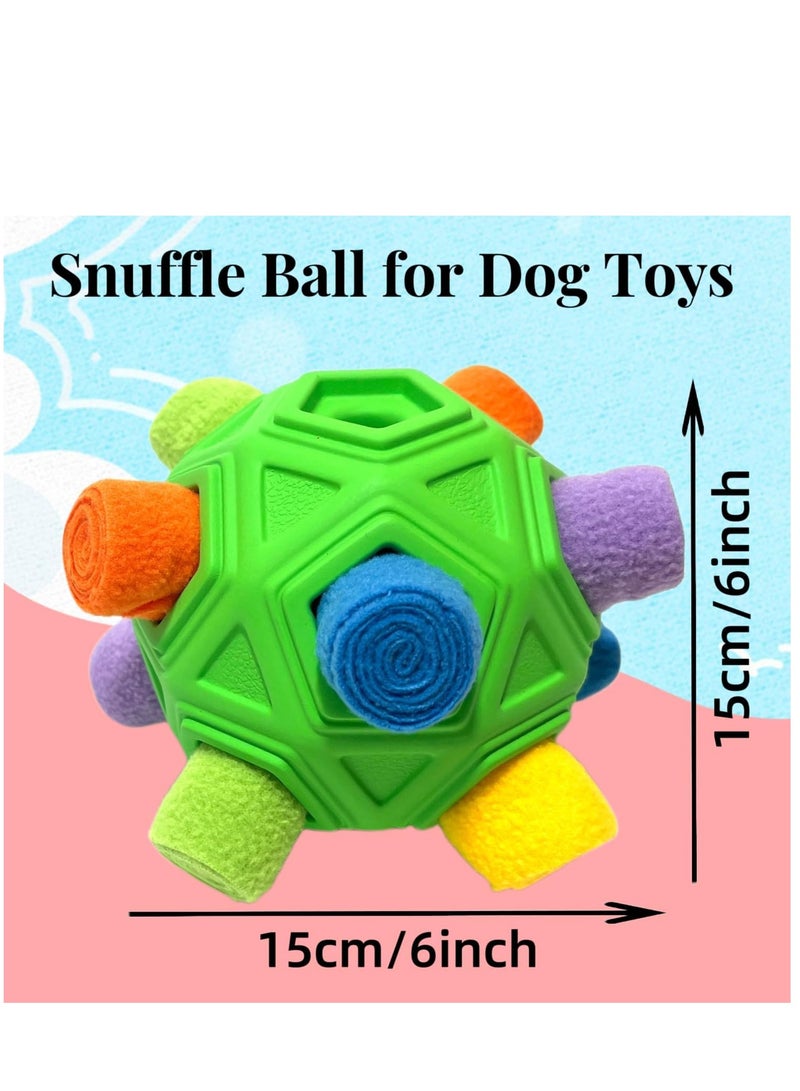 Upgraded Interactive Ball Dog Toys Unbreakable, Portable Dog Enrichment Chew Toys Encourage Foraging Skills Training Puzzle Feeders Toy for Small Medium Dogs (Green) - Image 3