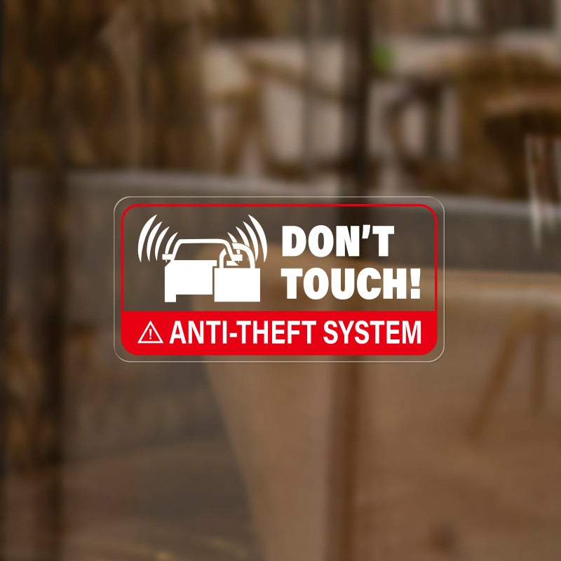 YIKIADA AntiTheft System Car Sticker 4 2 Inches Dont Touch Self Adhesive Vinyl Vehicle Windows Safety Warning Decals GPS Tracking System Equipped Waterproof Door Cling 10 Pack Internal - Image 3