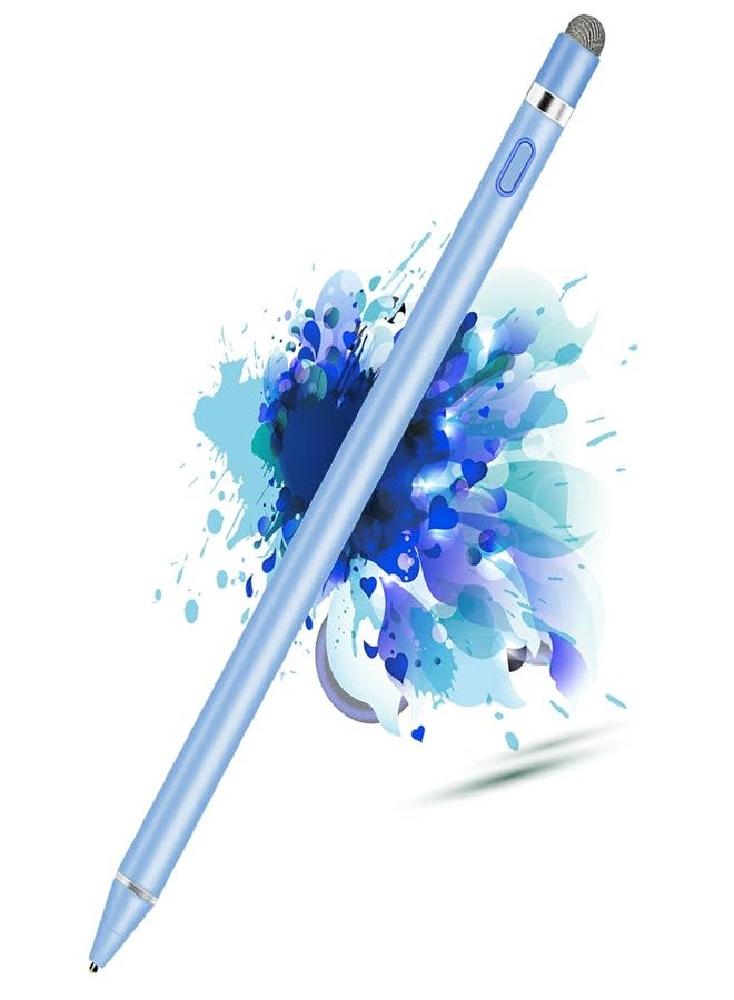 Luntak Active Stylus Pen for Touchscreen Drawing&Writing,High Sensitivity Rechargeable iPad Pencil with 1.45mm Fine Tip, Stylus Pen for iPad/iPad Pro/Mini/Android/Smartphones/Tablets/Laptop/iPhones/iOS-Blue - Image 1