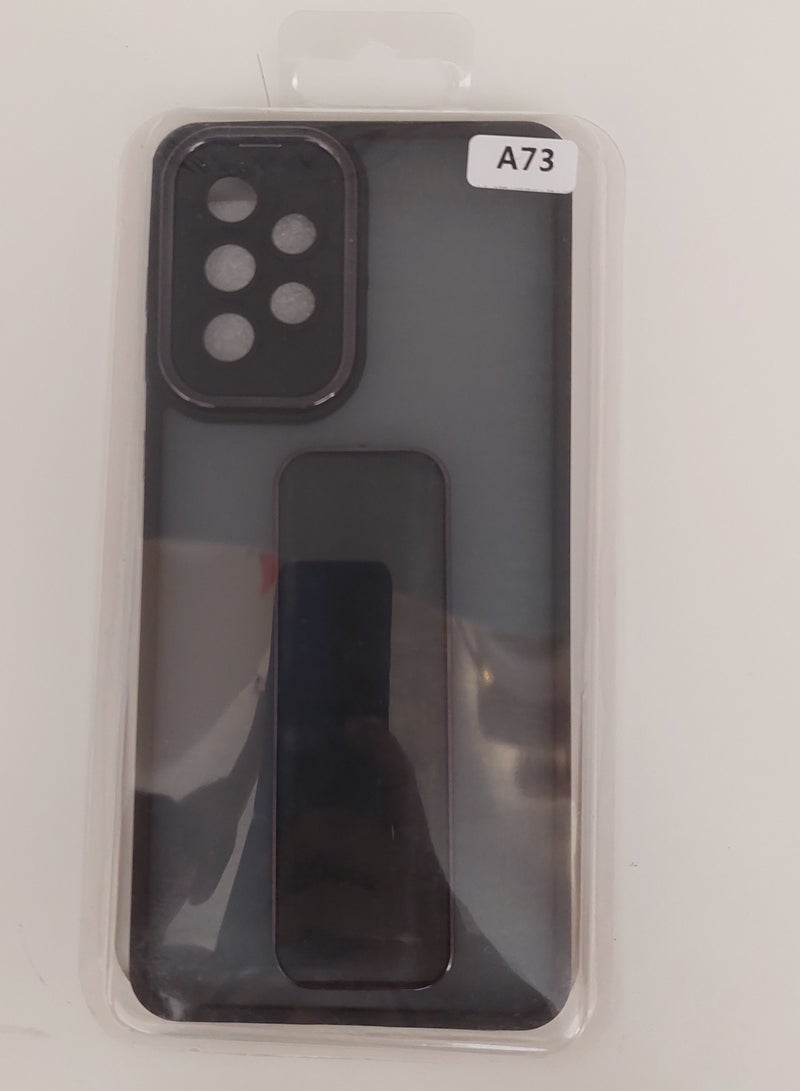 فيسوس مغطاة بالكامل بحامل حامل القبضة الأصابع غطاء حماية مقاوم للصدمة من Samsung Galaxy A73 5G Black