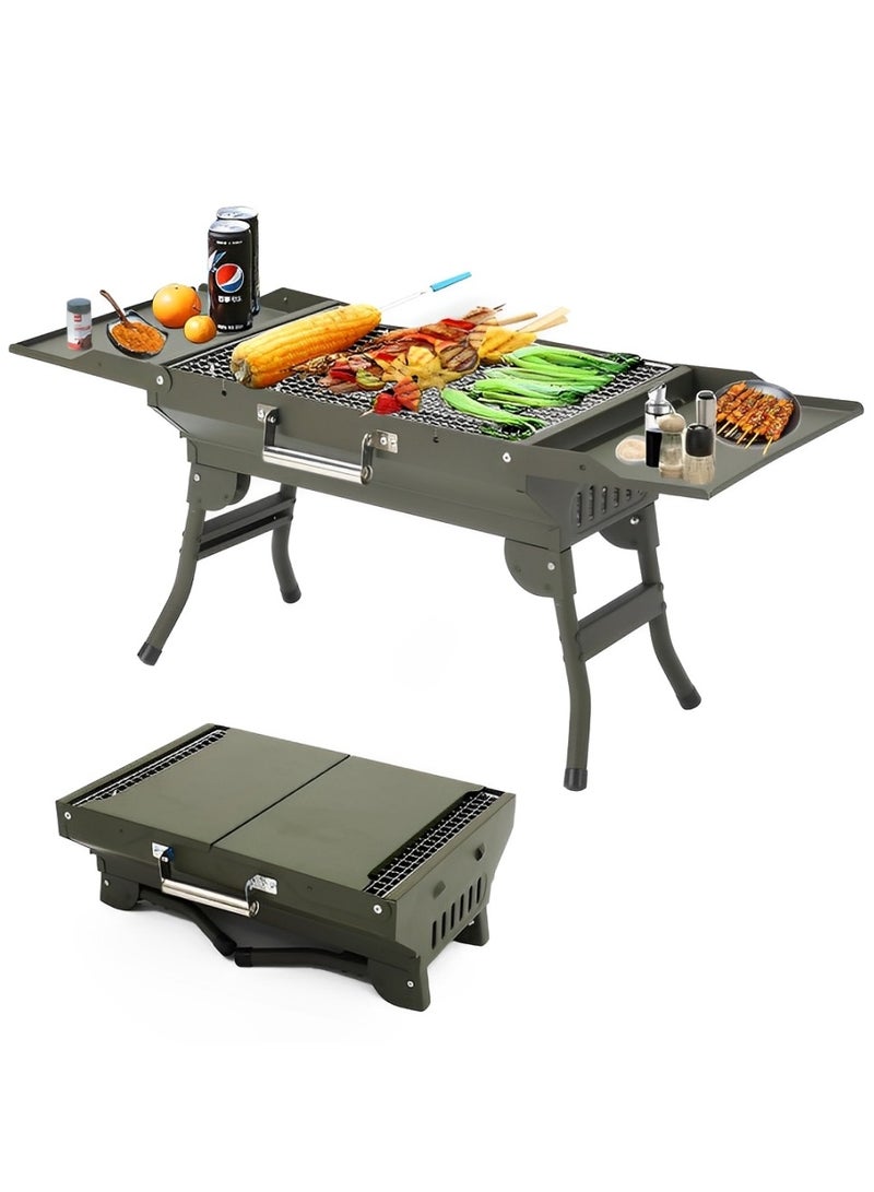 Bukela Barbecue Grill Portable Barbecue Charcoal Grill Folding BBQ Outdoor Grill Carbon Griller Kabob Grills Tools for Grilling Cooking Camping Hiking Picnics Tailgating Backpacking Party - Image 1