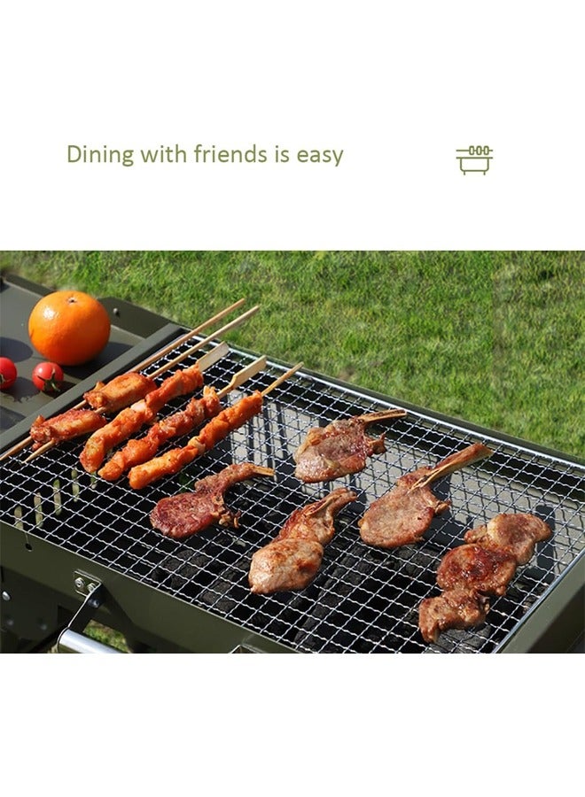Bukela Barbecue Grill Portable Barbecue Charcoal Grill Folding BBQ Outdoor Grill Carbon Griller Kabob Grills Tools for Grilling Cooking Camping Hiking Picnics Tailgating Backpacking Party - Image 4