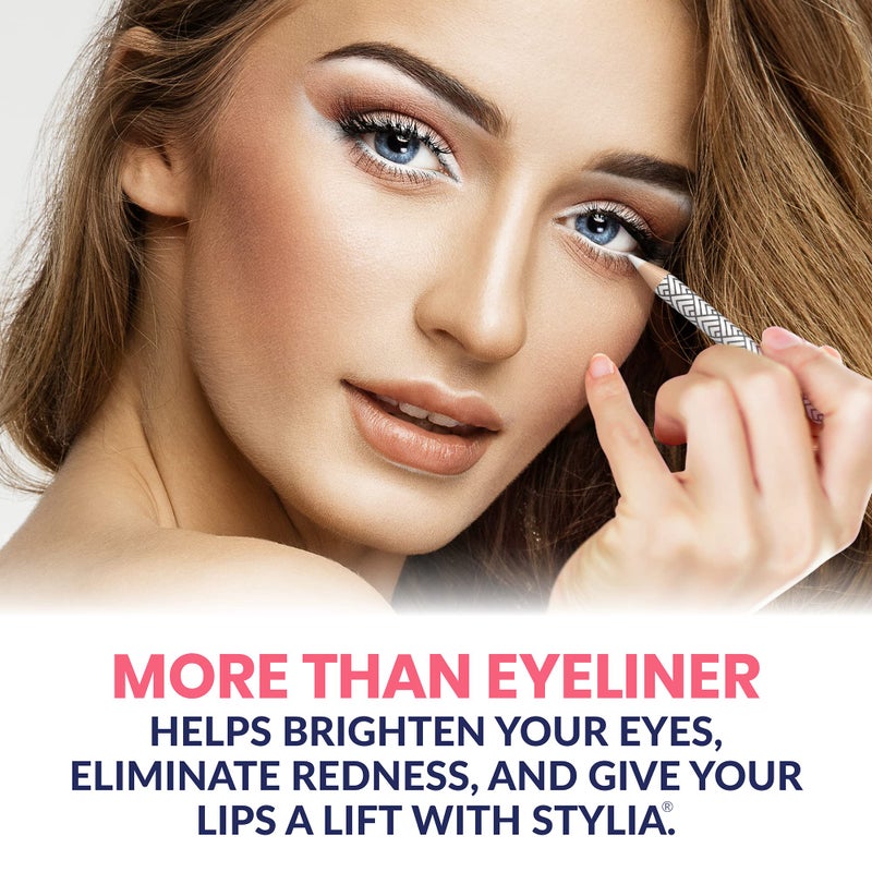 Stylia Waterproof White Eyeliner Pencil For Women â€“ Long-Lasting Microblading Supplies Brow Pencil, Perfect for Defining, Highlighting & Brightening Eyes (12PC White) - Image 5